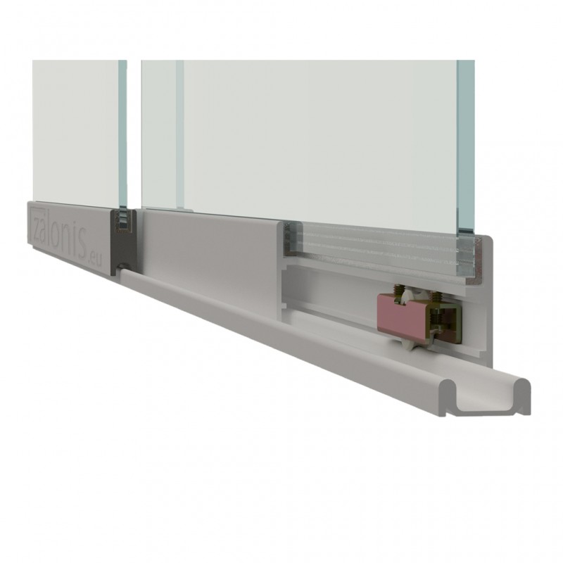 LOWER GLASS RAIL 5m / ANODIZED